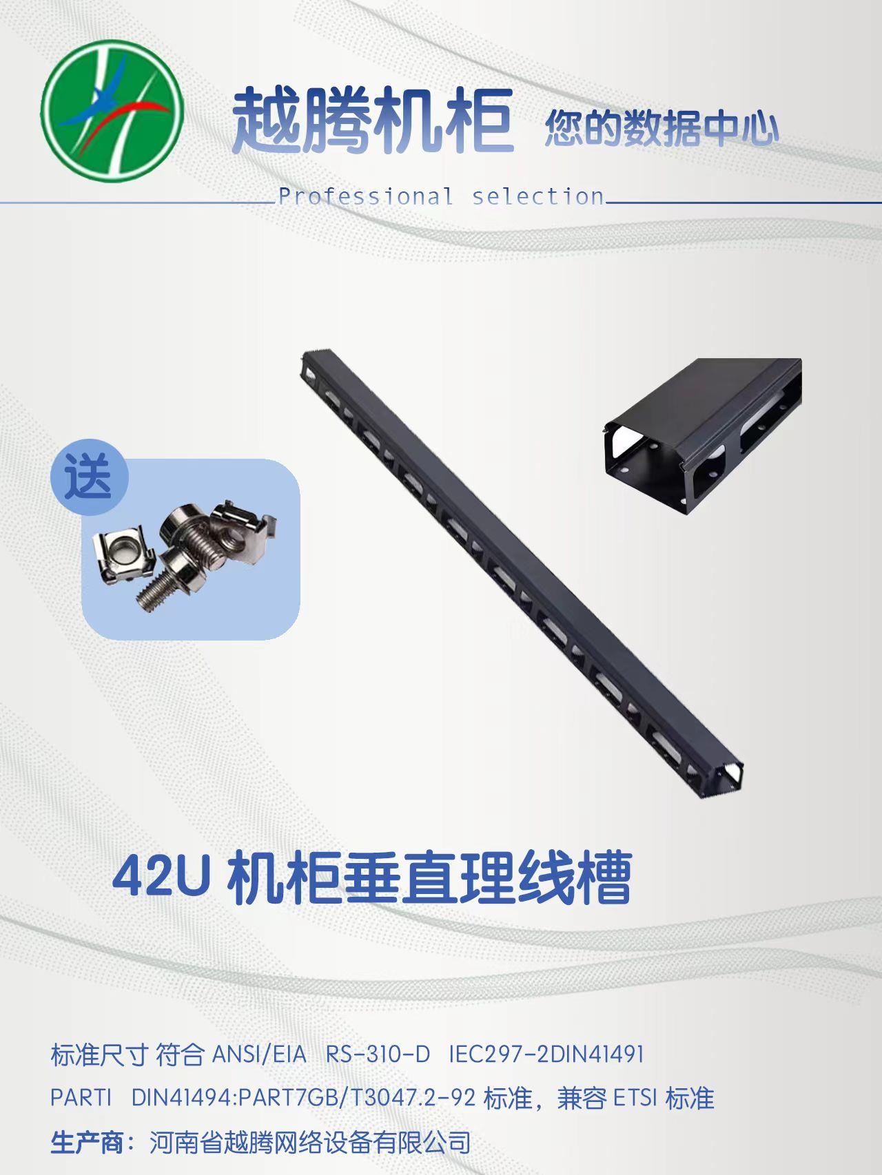 42U Vertical Cable Tray — YT-VCM42